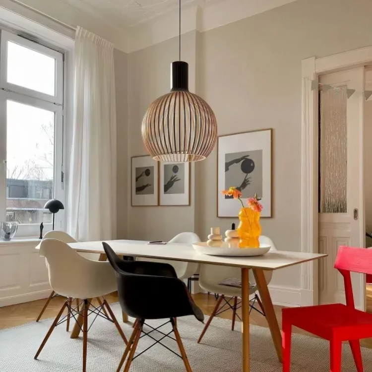 Pendellampa Bambus Naturlig Takarmatur