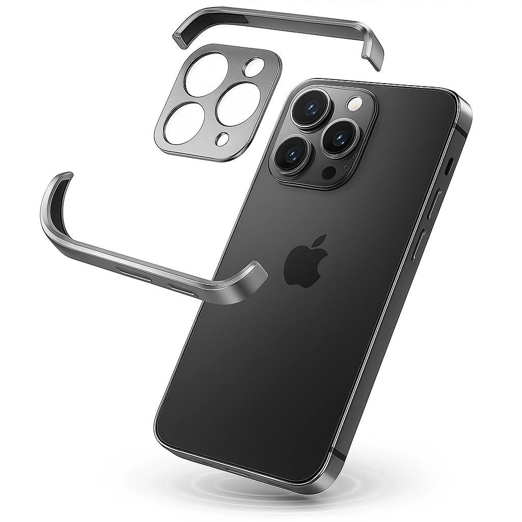 Mobilskal Minimalistisk Slim Skyddande Metallfack