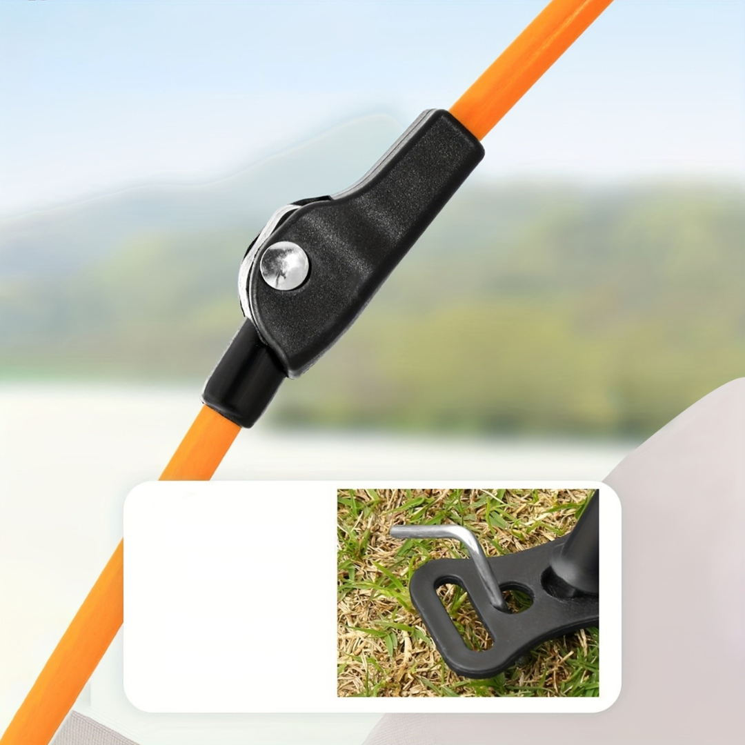 Campingtält med meshventilation och solskydd