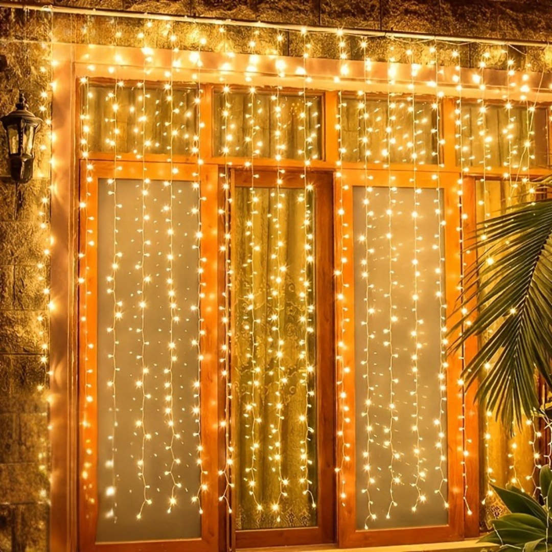 Fairy Lights Gardin Varmvit LED USB Set
