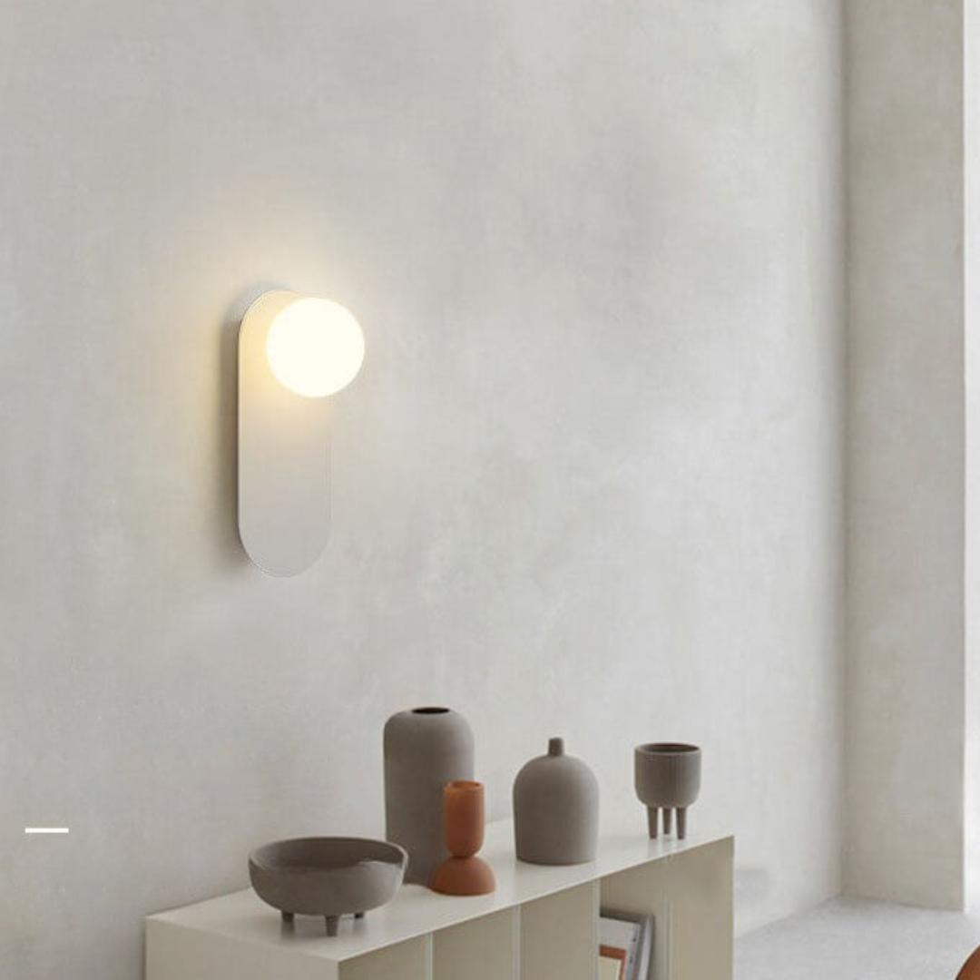 Vägglampa Modern Glasglob Metall Design