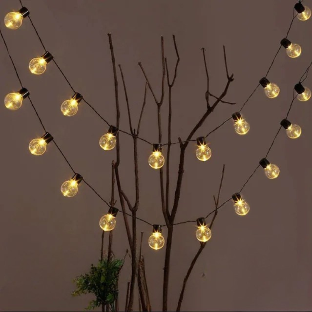 Utomhus solfjäder stringljus varm vit