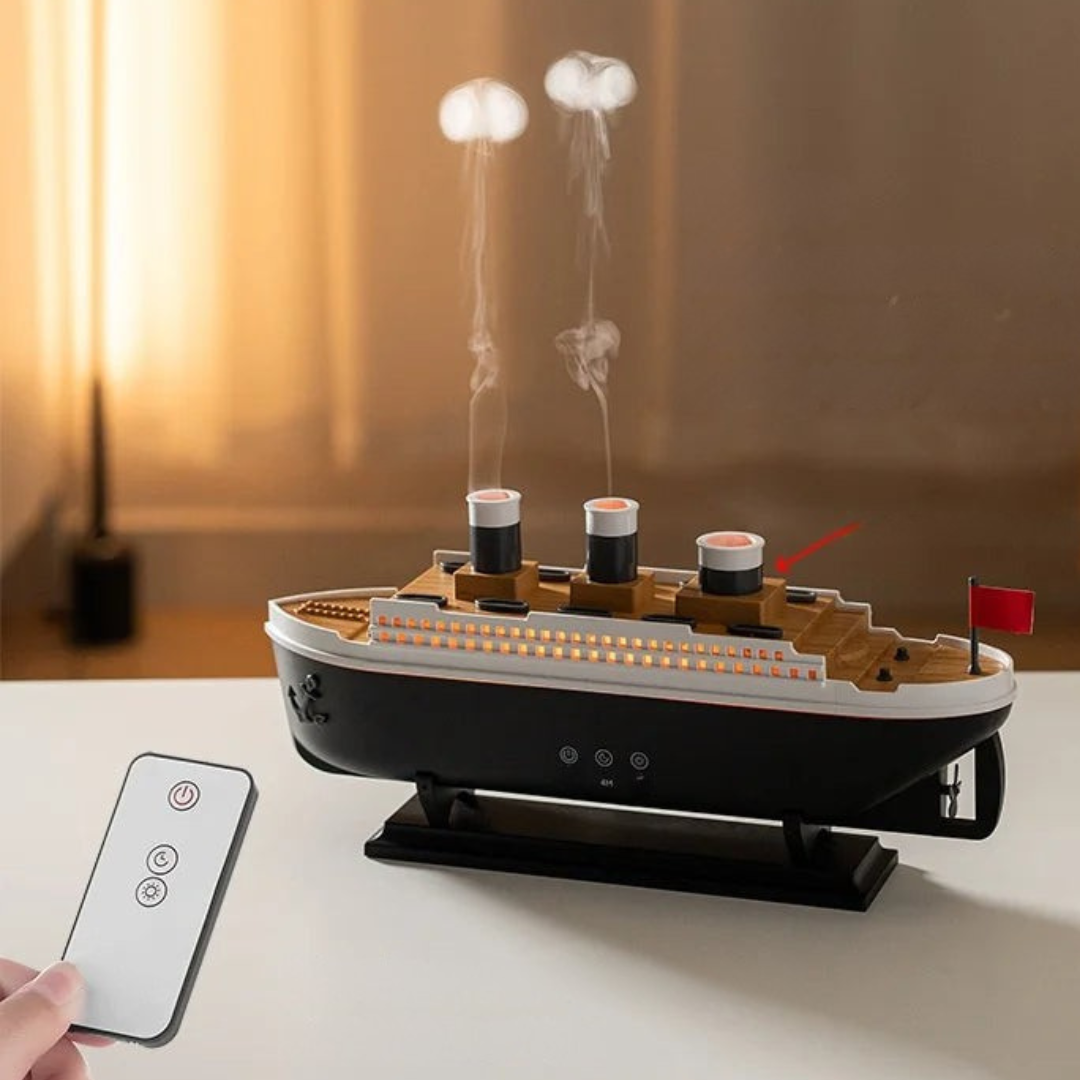 Luffuktare med belysning och aromdiffusor