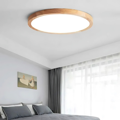 Trä LED Taklampa för Moderna Sovrum