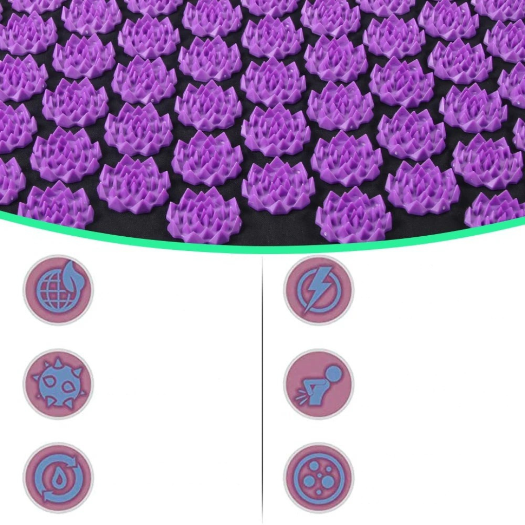 Yoga-matta med akupressurmassage-spikar