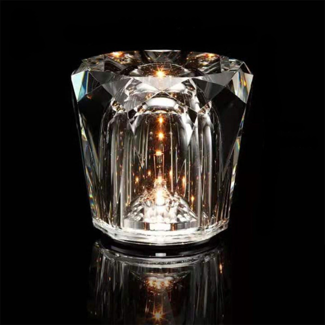 Kristall LED Bordlampa Varm Vit Ljus