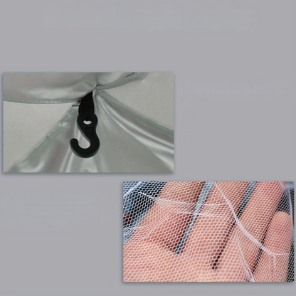 Campingtält med meshventilation och solskydd