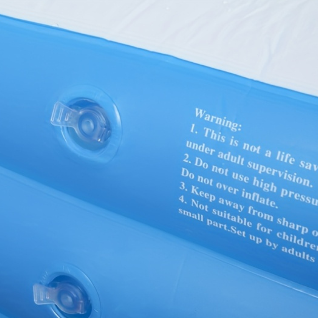 Uppblåsbar Familjepool Blå PVC Rektangulär
