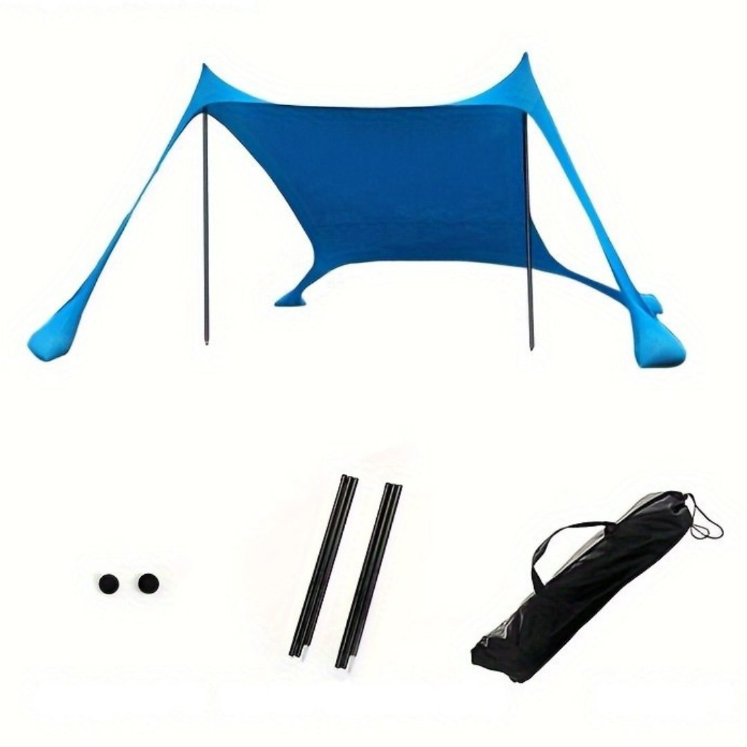 Strand Solskydd Tält med Stänger