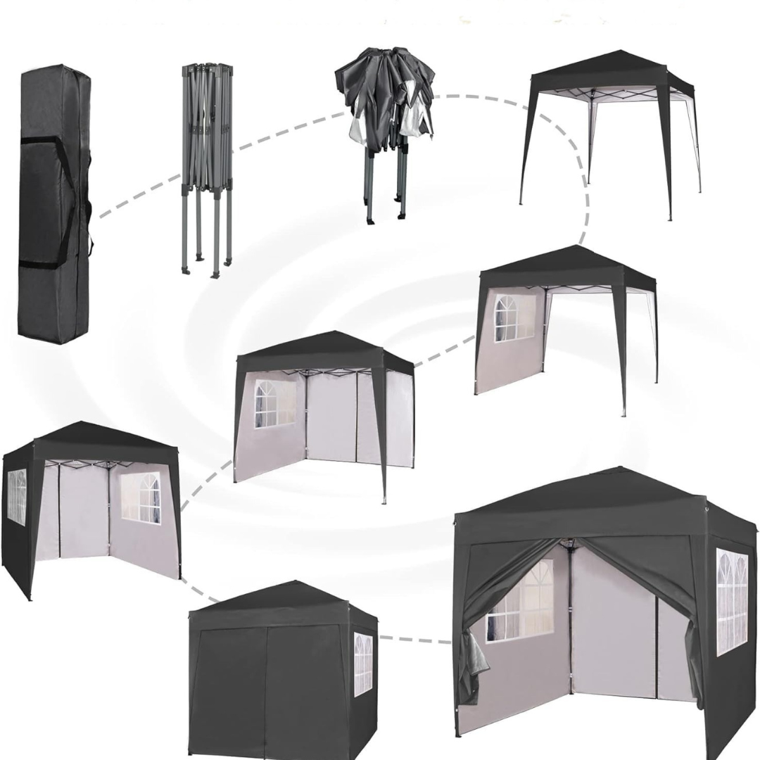 Utomhus Vattentät Paviljongtält med Sidor