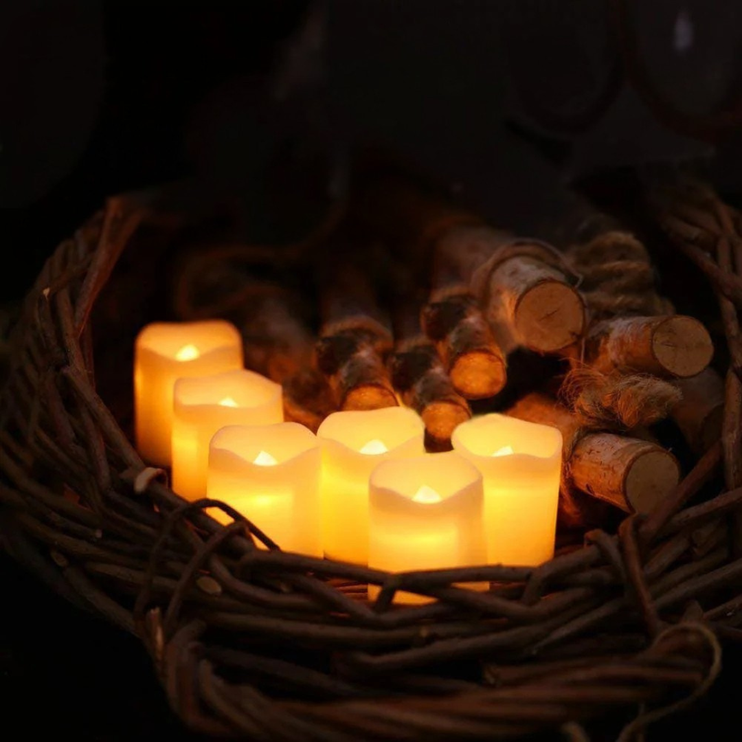 LED-ljus Varm Vit Lågflammande Plastset