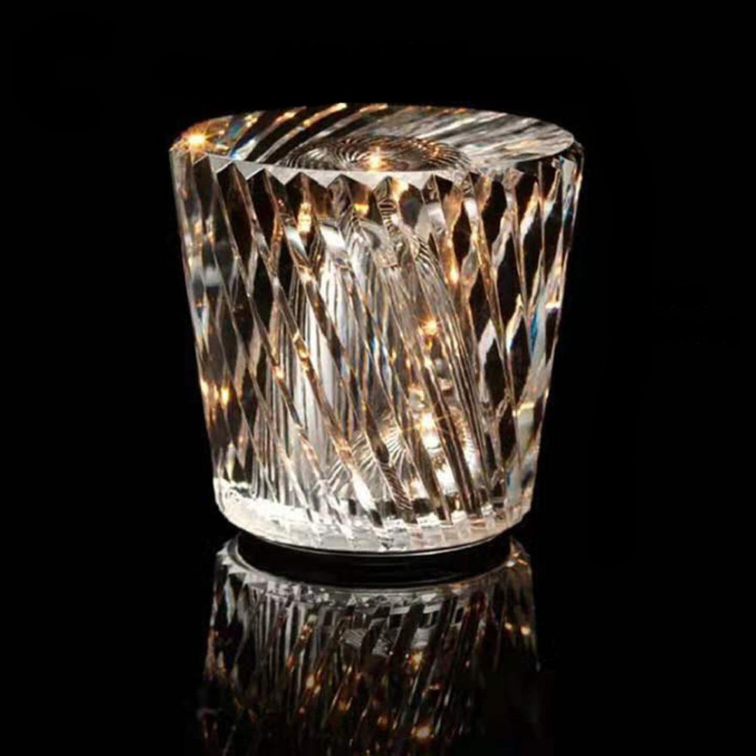 Kristall LED Bordlampa Varm Vit Ljus