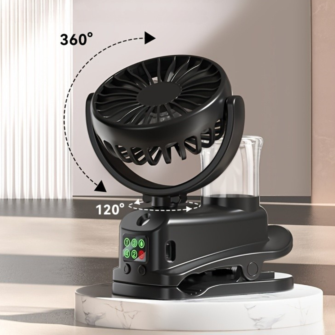 Bärbar USB Skrivbordsvifta Luftfuktare Uppladdningsbar