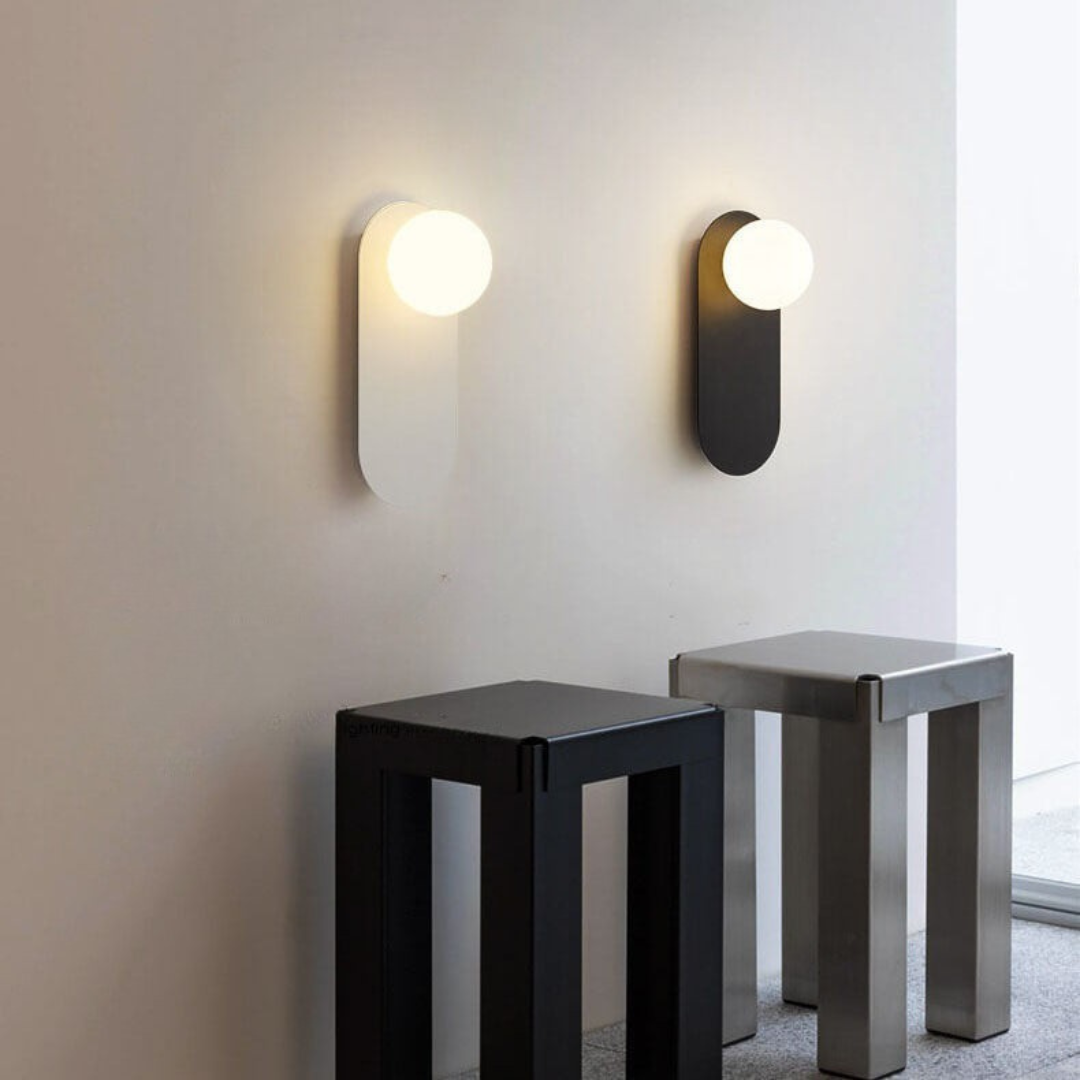 Vägglampa Modern Glasglob Metall Design