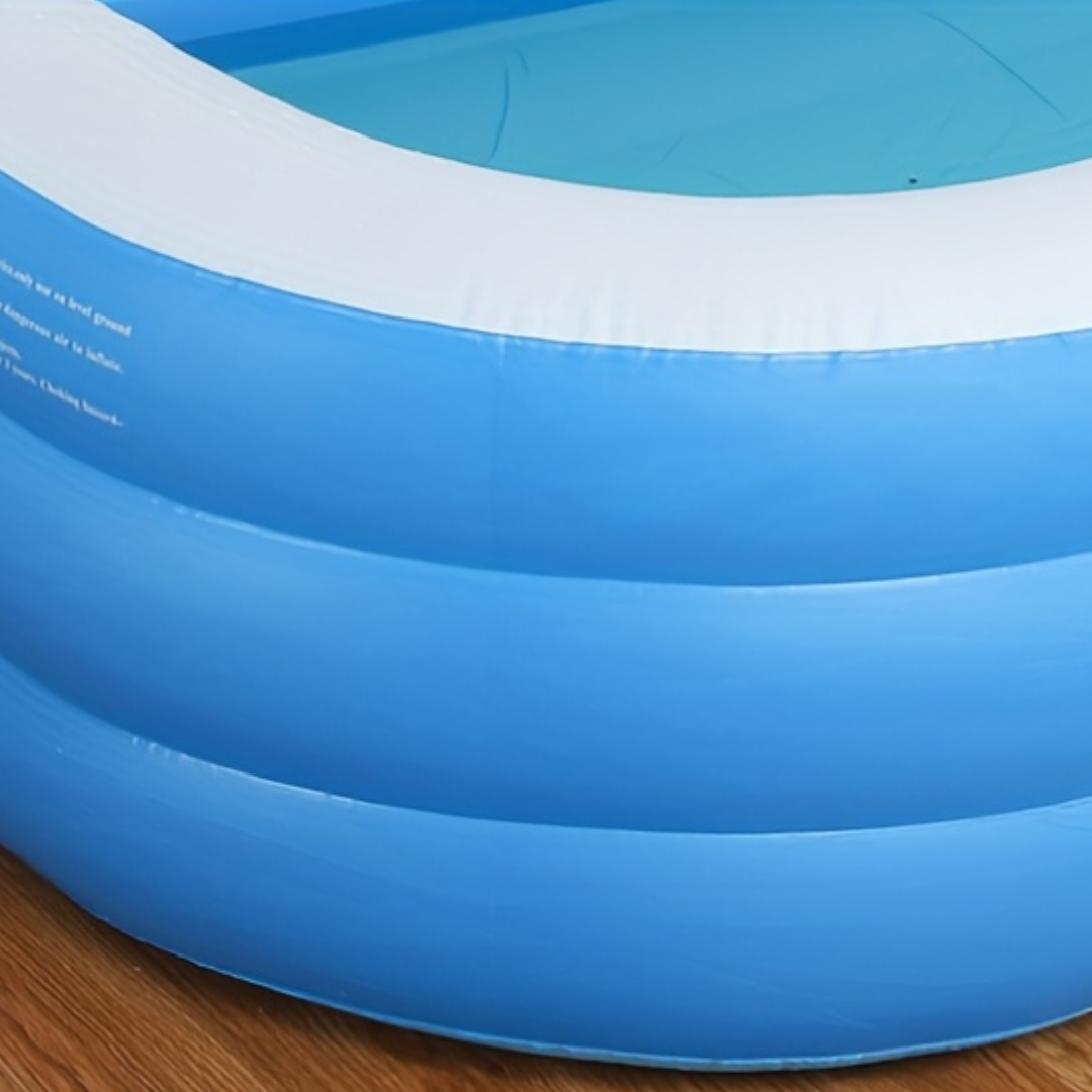 Uppblåsbar Familjepool Blå PVC Rektangulär