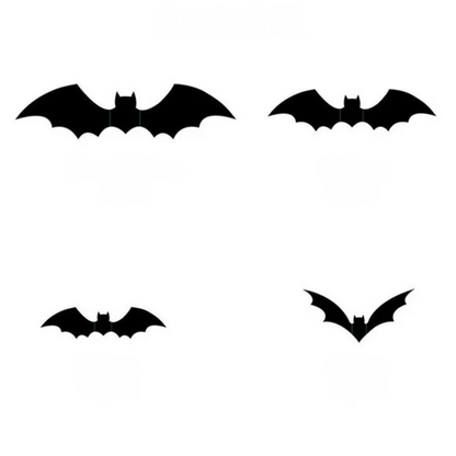 Väggdekaler 3D Halloween Fladdermus Dekoration Set