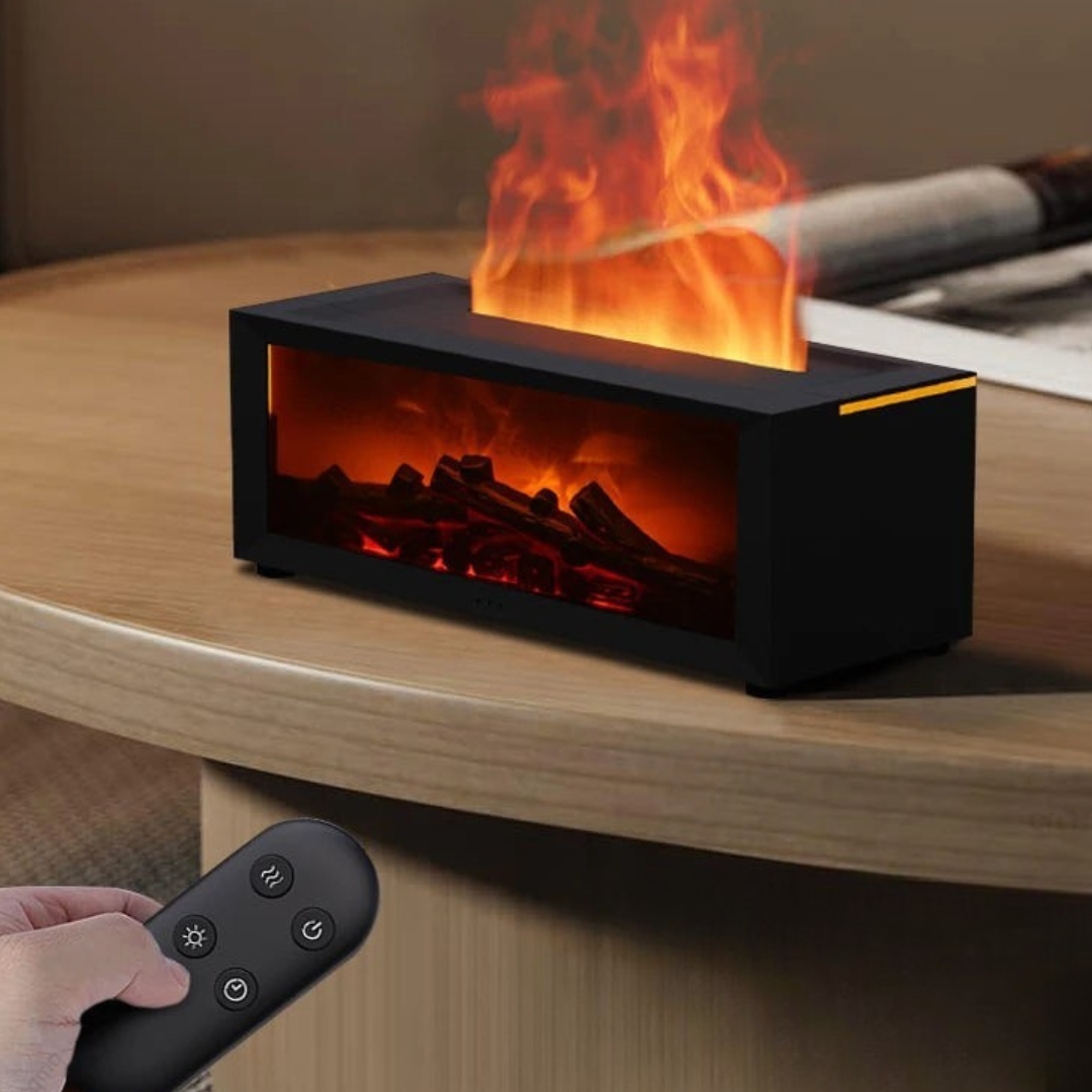 Luftrenare med flammande effekt och aromdiffusor