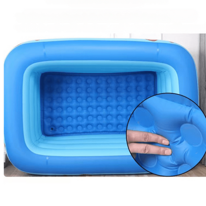 Uppblåsbar Familjepool Blå PVC Rektangulär