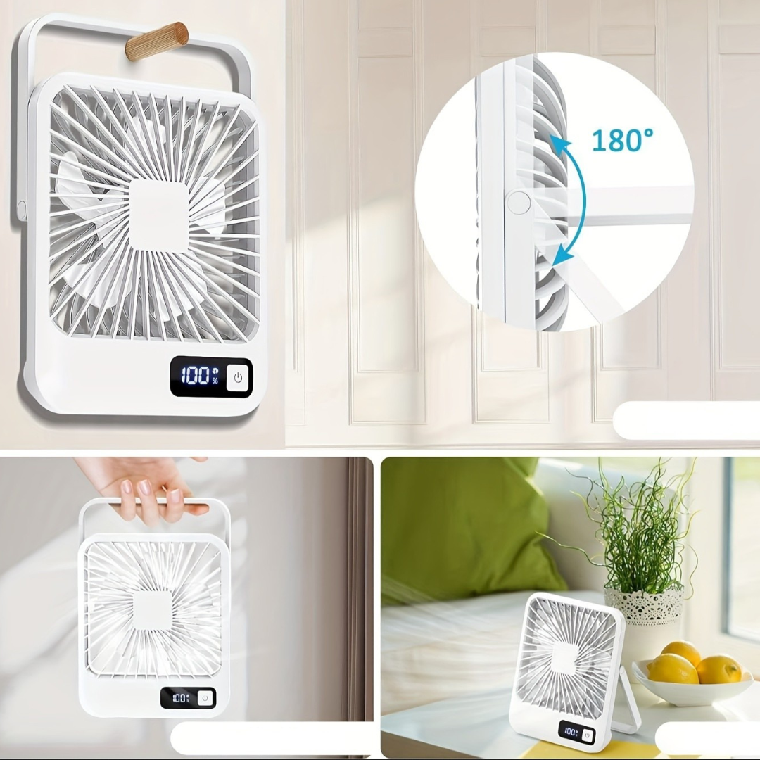 Portabel USB-uppladdningsbar bordsvifte