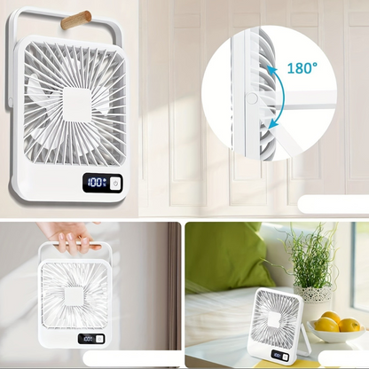 Portabel USB-uppladdningsbar bordsvifte