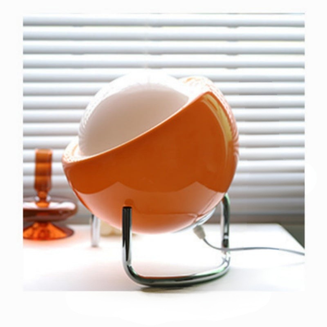 Glasbordslampa med retro nordisk design