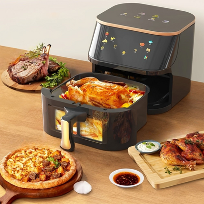 Stort Digitalt Rostfritt Stål Air Fryer Ugn
