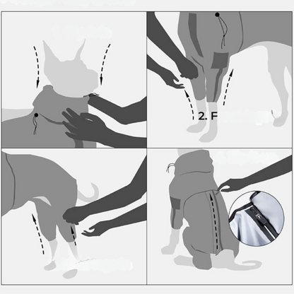 Hund Regnrock Vattentät Reflekterande Allvädersdräkt