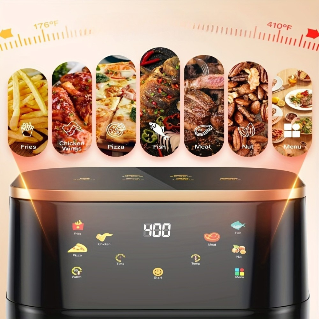 Stort Digitalt Rostfritt Stål Air Fryer Ugn