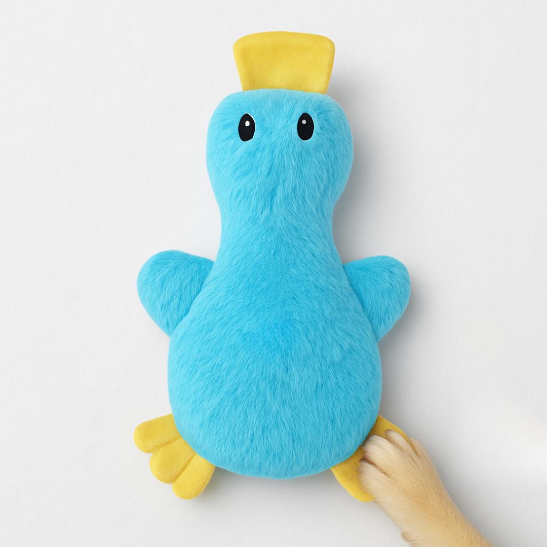 Hund Tugga Leksak Plysch Anka med Squeaker