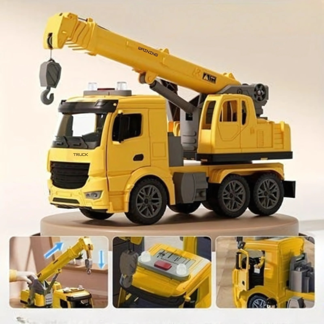 Byggleksak Lastbil Kran Fordon Plastmodell
