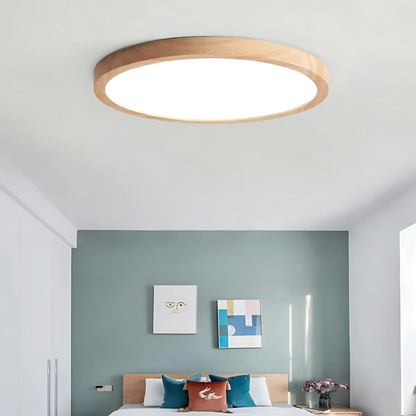 Trä LED Taklampa för Moderna Sovrum