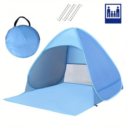 Strandtält med skuggöverdrag och bärväska