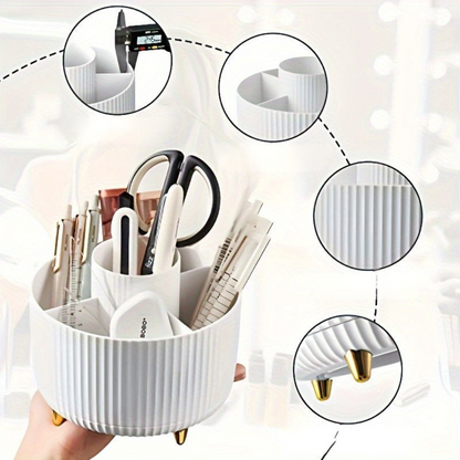 Makeup Organizer Svart Rotera Plast Förvaring