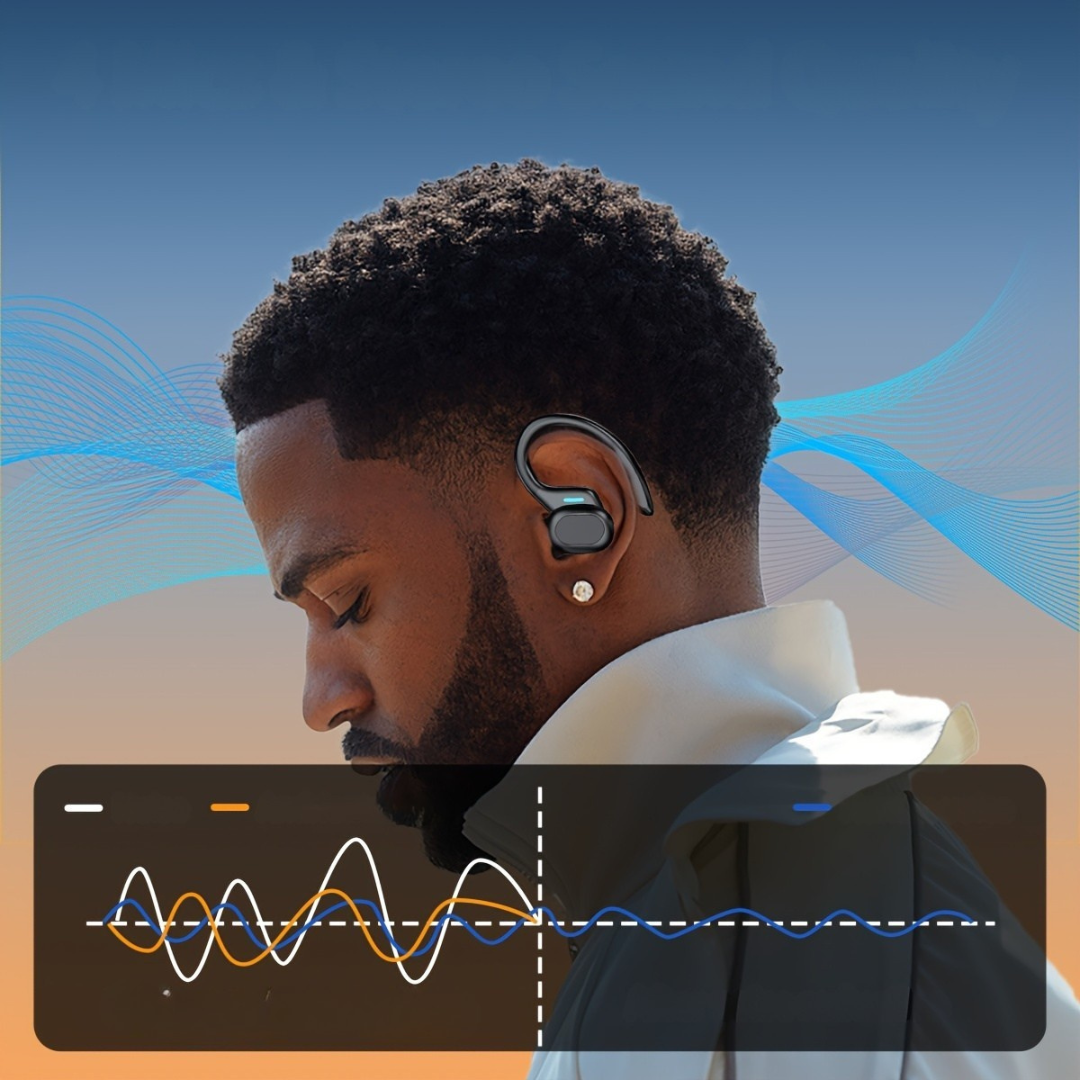 Hörlurar med sportöronhake LED-displayfodral