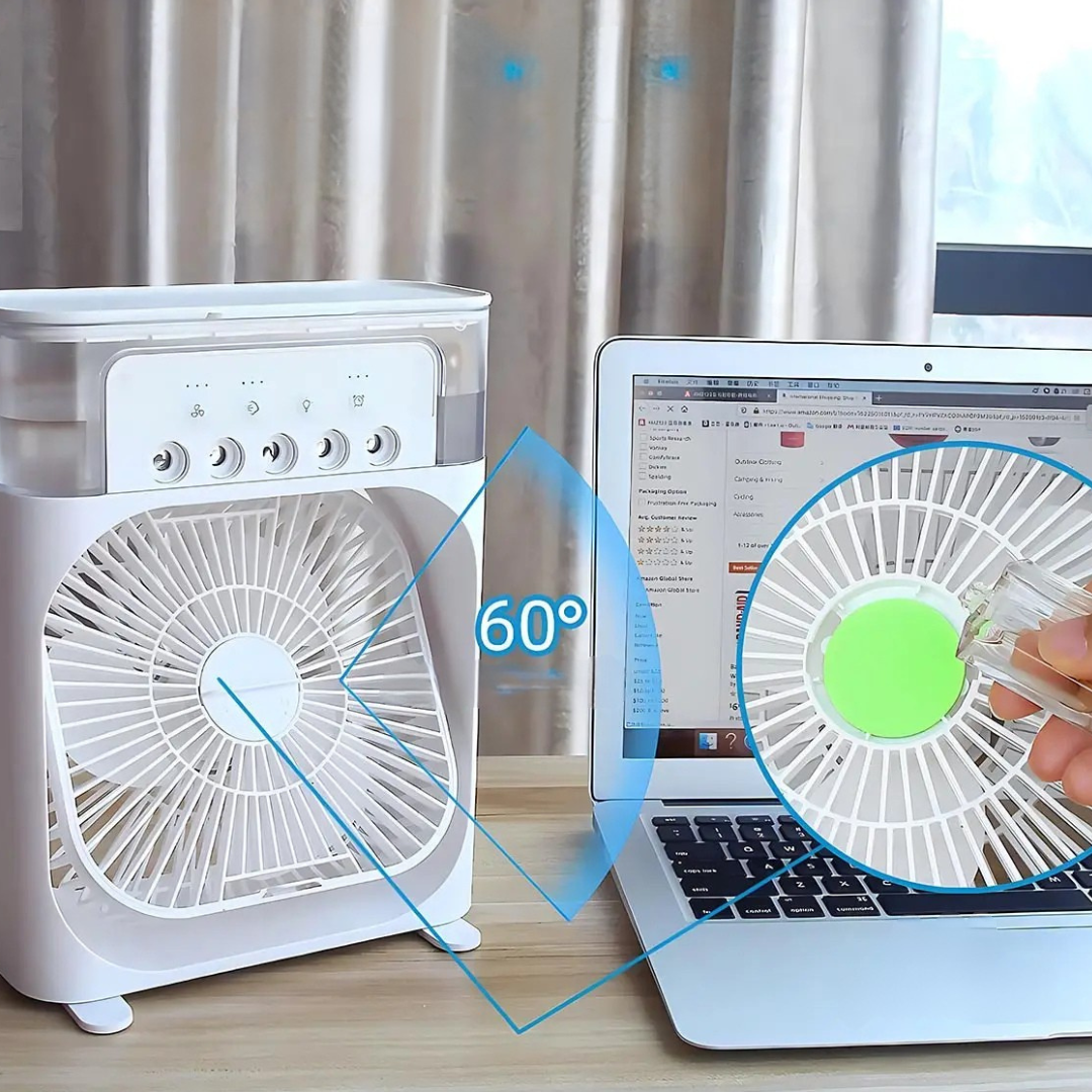 Luftkylarefläkt med nattljusfunktion