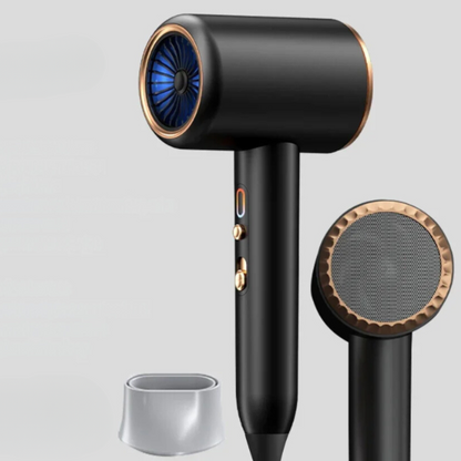 Hårtork med ionisk teknik och stylingverktyg