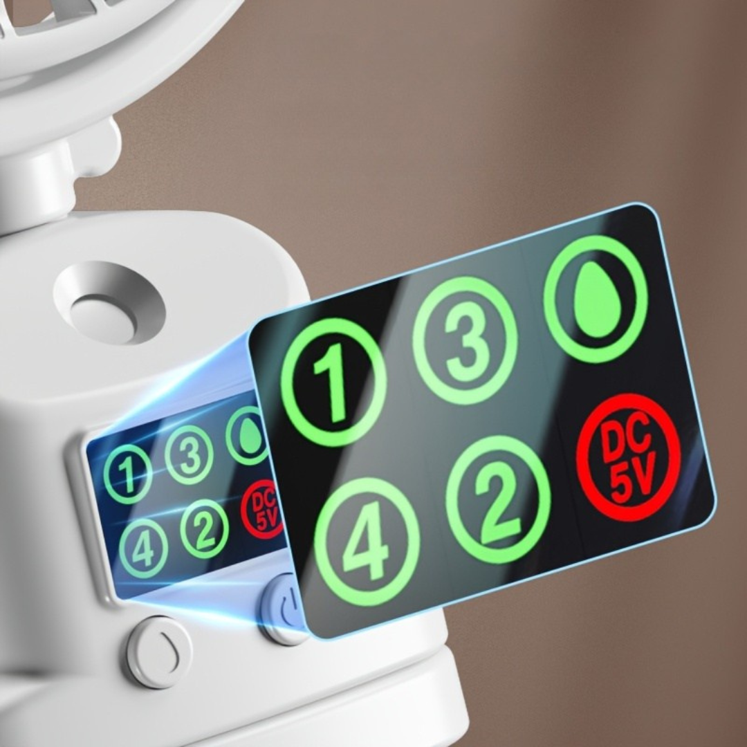 Bärbar USB Skrivbordsvifta Luftfuktare Uppladdningsbar