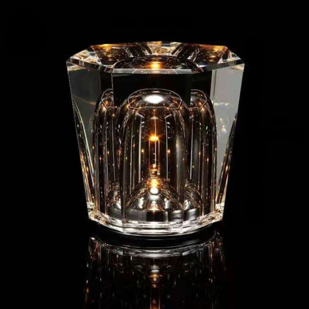 Kristall LED Bordlampa Varm Vit Ljus
