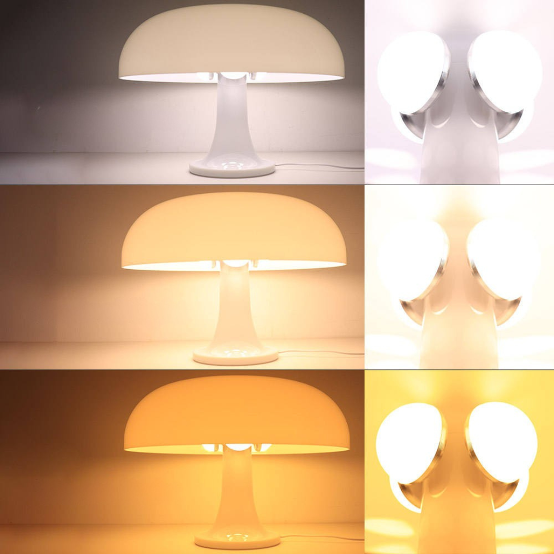 Bordslampa med minimalistisk svampdesign