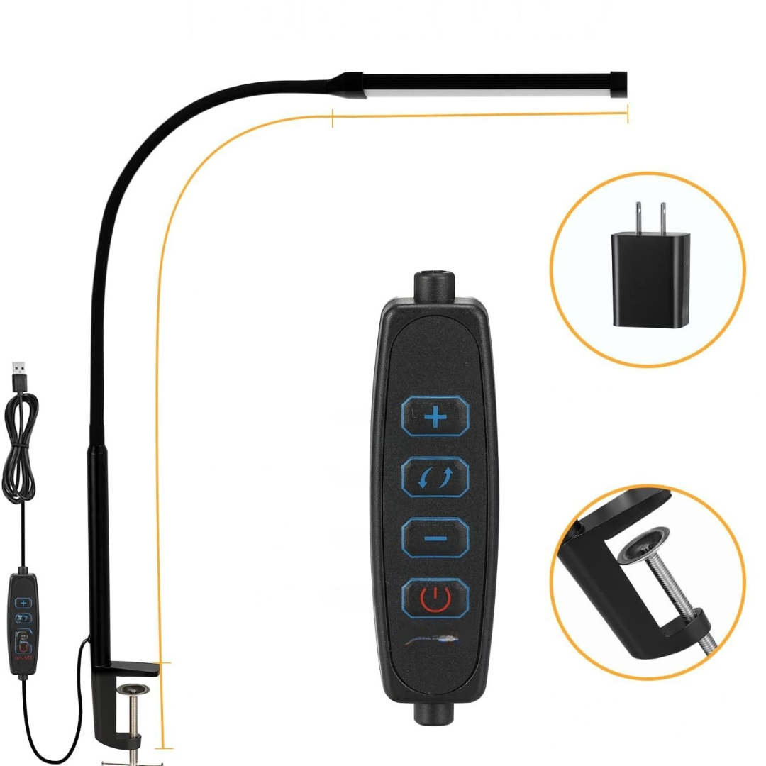 LED Skrivbordslampa med Justerbar Metallarm