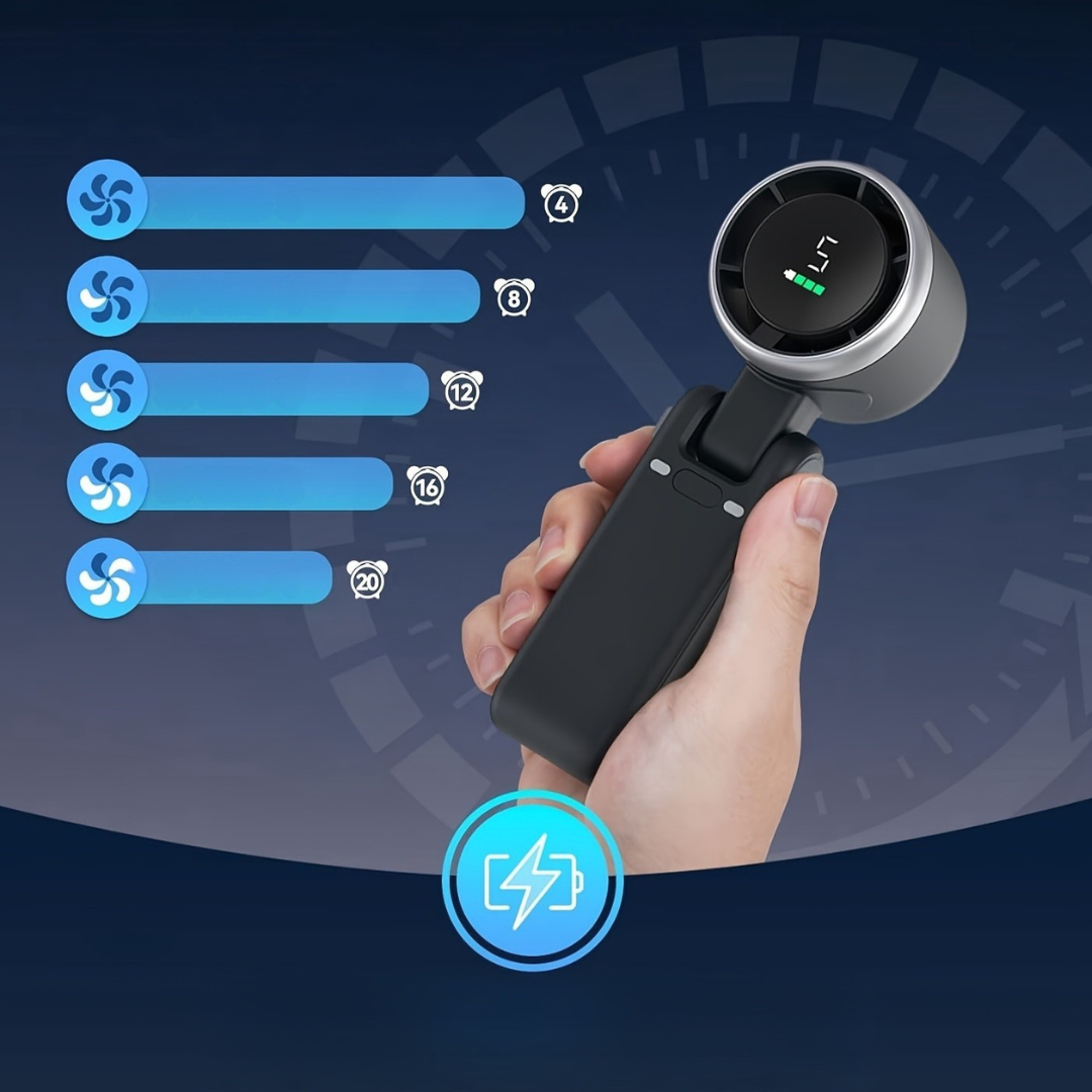 Uppladdningsbar Bärbar Handhållen Fläkt för Resa