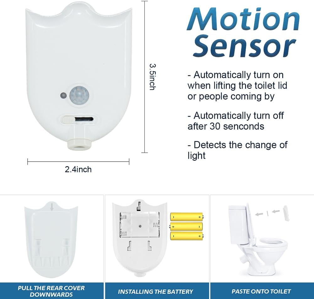 Carvallo - Nattljus med rörelsesensor för avkopplande toalettbesök!