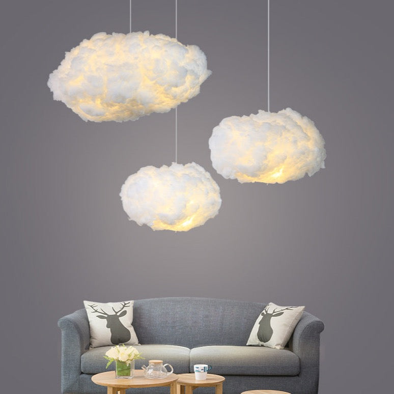 Cloud Ceiling Light | Soft Fabric Design | E27 Ambient Glow | Floating Look