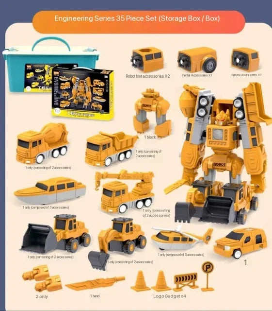 TransformaTruck - Magnetisk Konstruktionsfordon Leksak