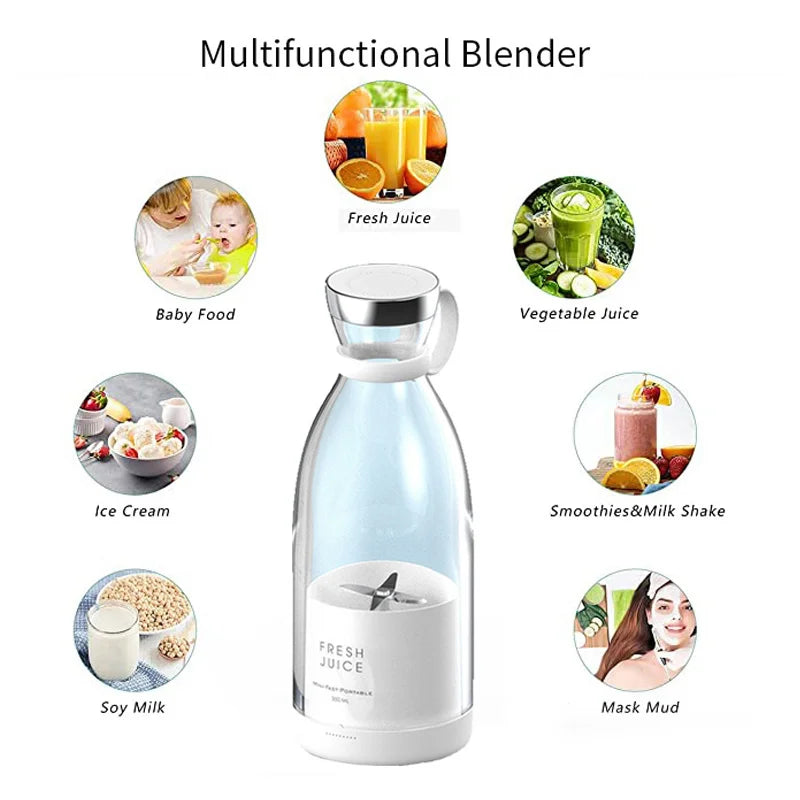 Royallure Bärbar Uppladdningsbar Juice Blender – Personlig Smoothie Maker för Resor, Gym & Kontor