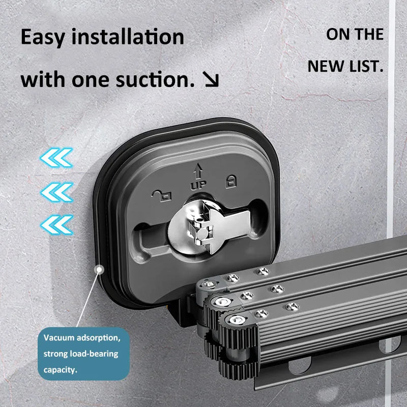 Royallure Fällbar Väggmonterad Tvättställ för Torkning – Platsbesparande Klädhängare med Lätt Installation