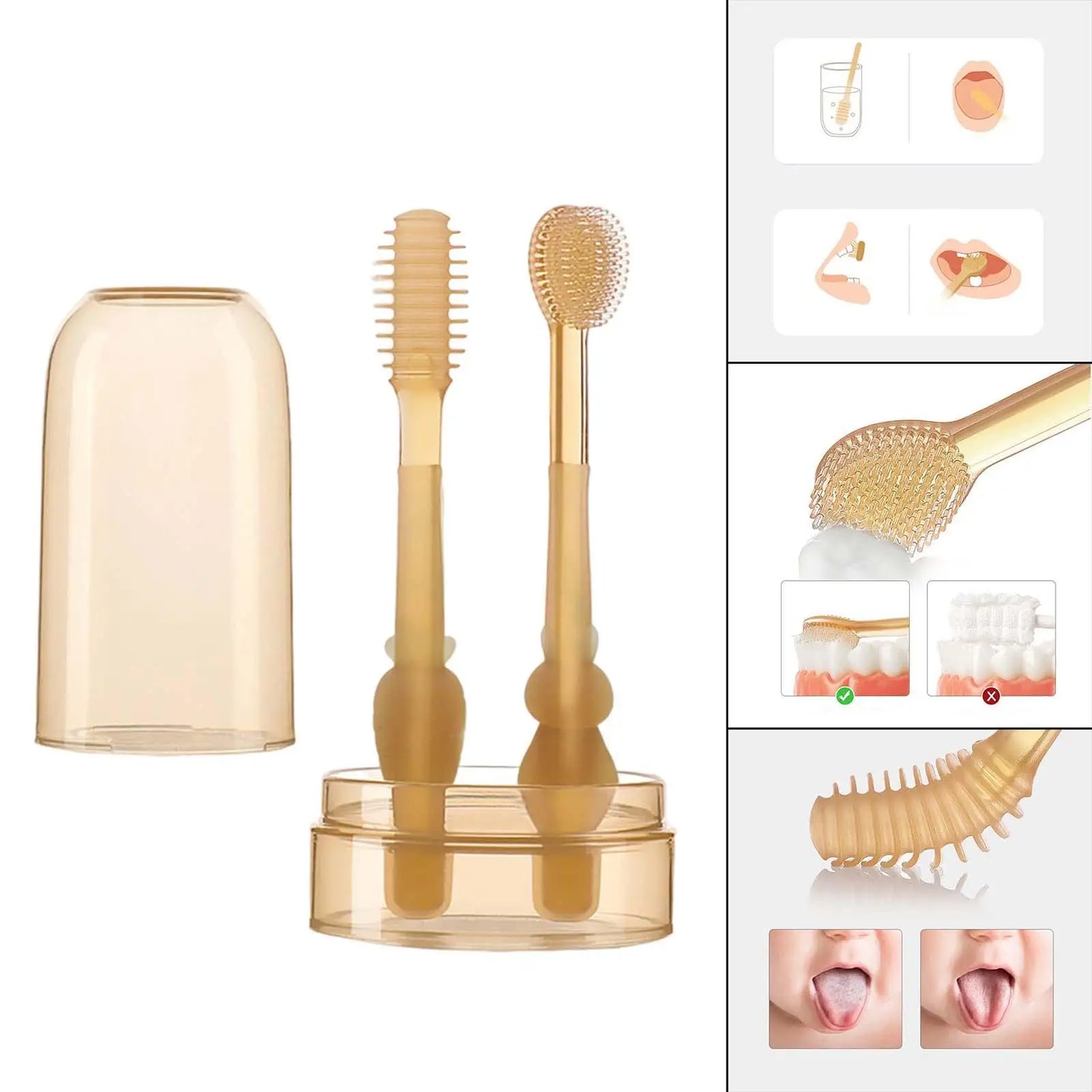 GentleSmile Baby Tandborste Set – Mjuk &amp; Säker Oral Vård