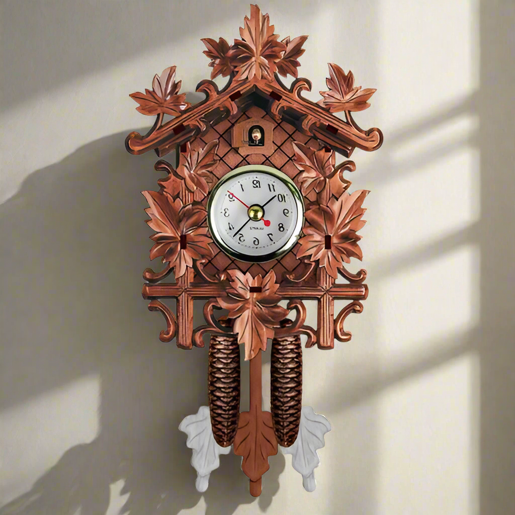 LuxRoyale Retro Kuckucksväggur med Pendeldesign