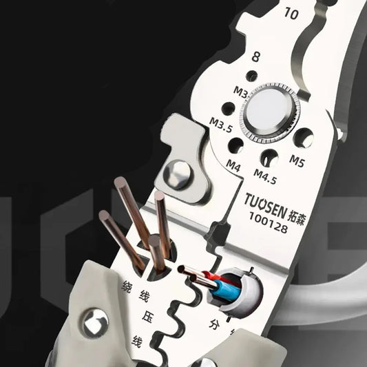 Royallure All-in-One Elektriker Verktygssats: Precision Kabelskalare, Crimpverktyg & Klippare