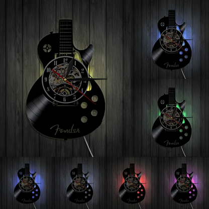 Gitarr Vinylskivor Väckarklocka - Unik Design för Musikälskare